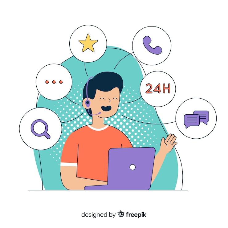 Vettore gratuito call center