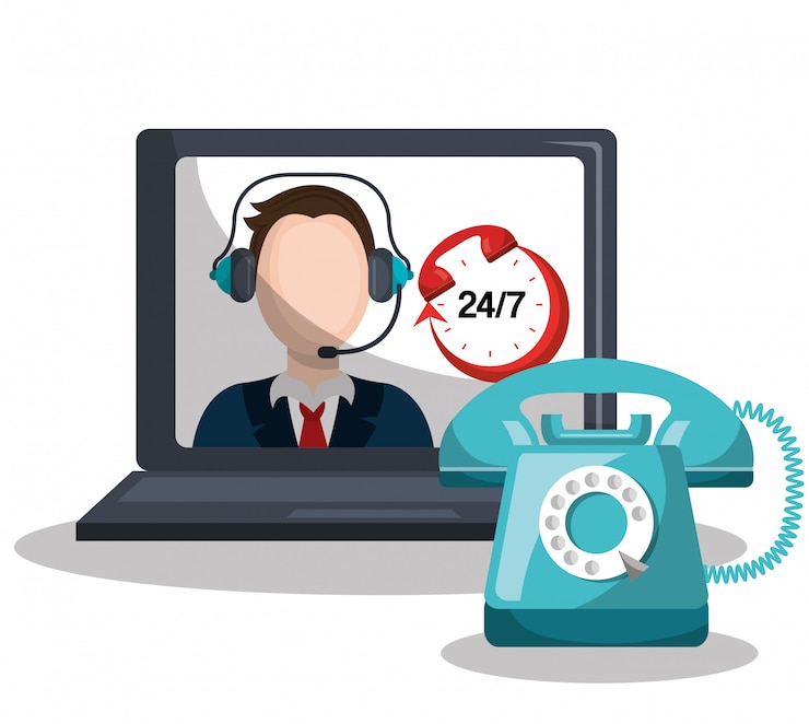Vettore gratuito call center 