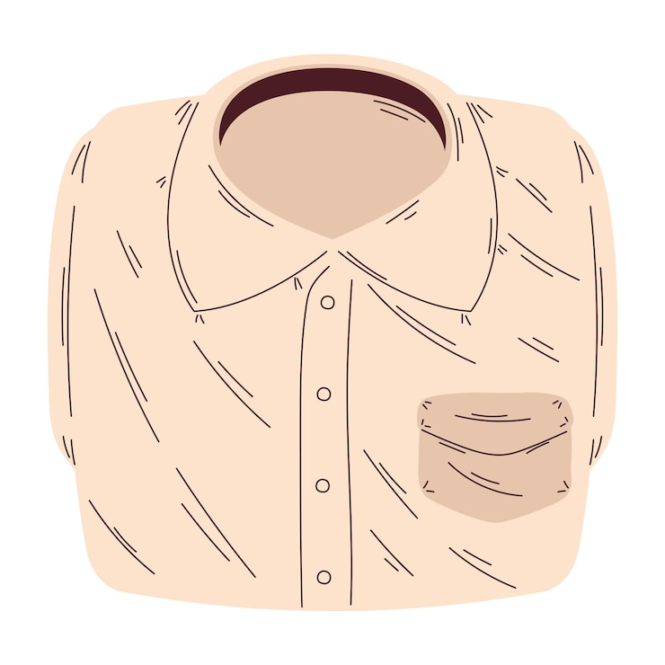 Vettore gratuito camicia bianca piegata