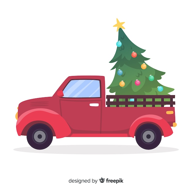 Camioncino con albero di Natale