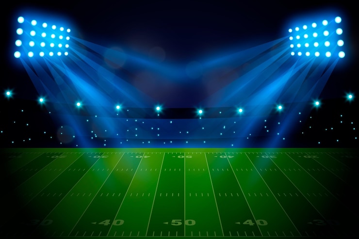 Vettore gratuito campo di football americano realistico