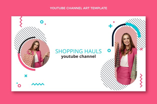 Canale youtube del centro commerciale design piatto art