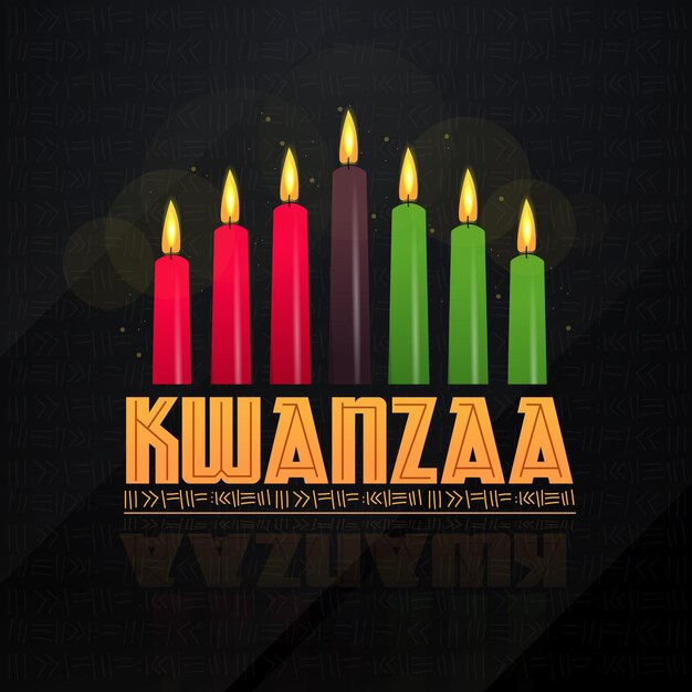 Candele colorate kwanzaa design piatto