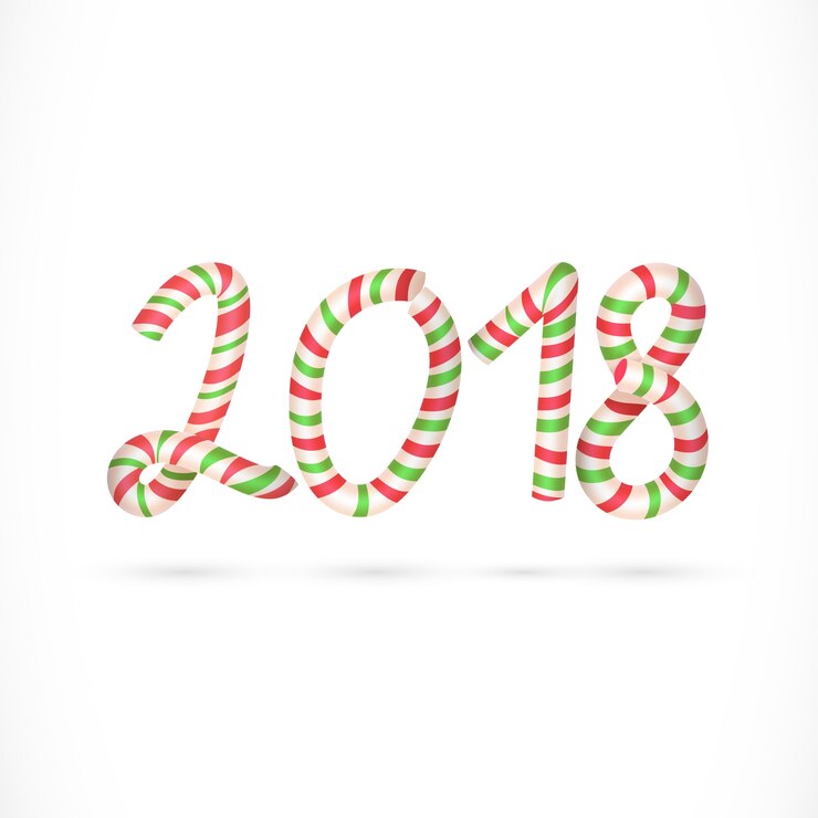 Vettore gratuito candy cane twenty diciotto