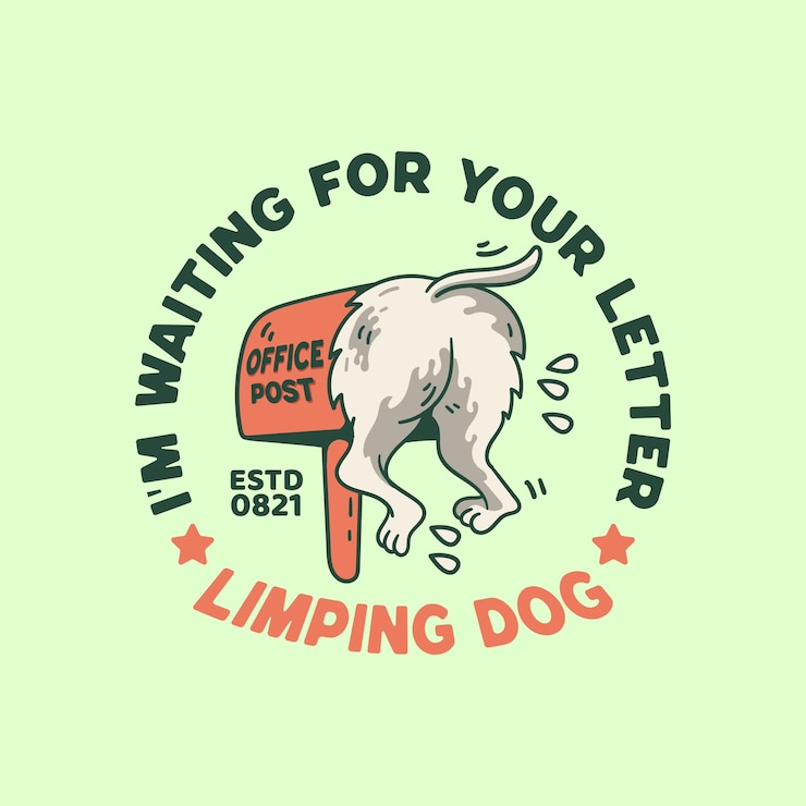 Vettore gratuito cane nell'illustrazione dell'ufficio postale