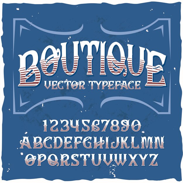 Carattere tipografico Boutique