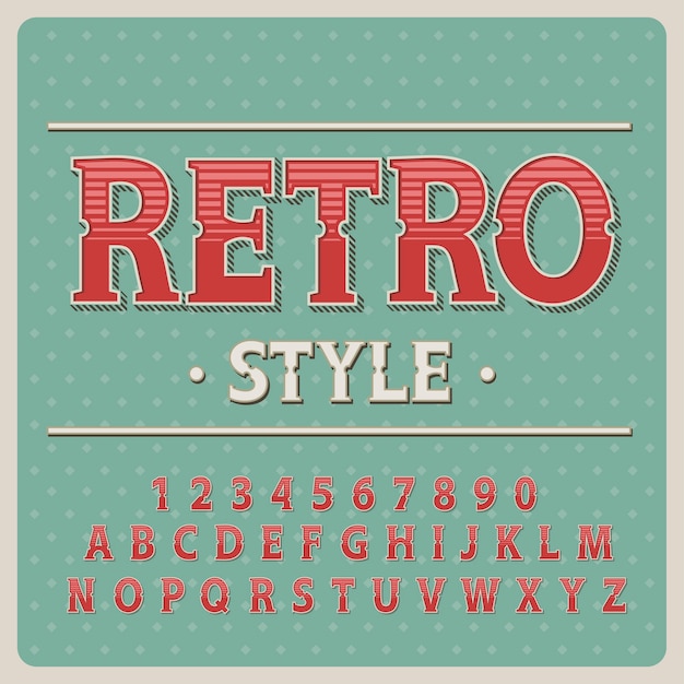 Carattere tipografico dell'etichetta originale denominato "Stile retrò".