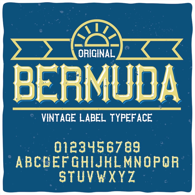 Vettore gratuito carattere tipografico delle bermuda