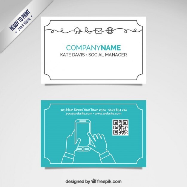 Vettore gratuito card manager sociale