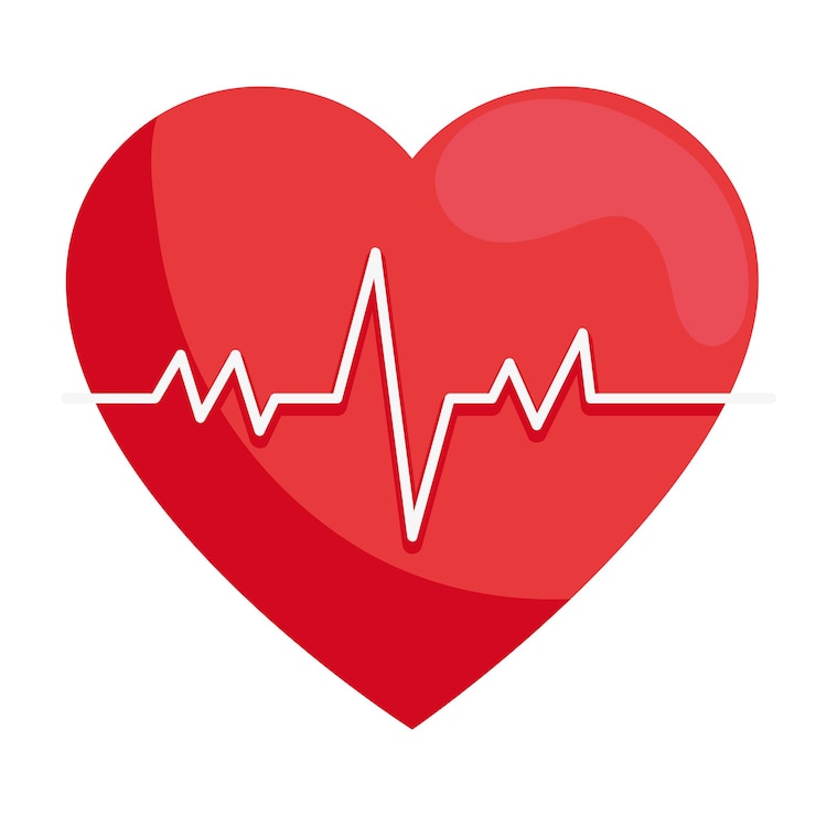 Vettore gratuito cardio con l'icona del battito cardiaco