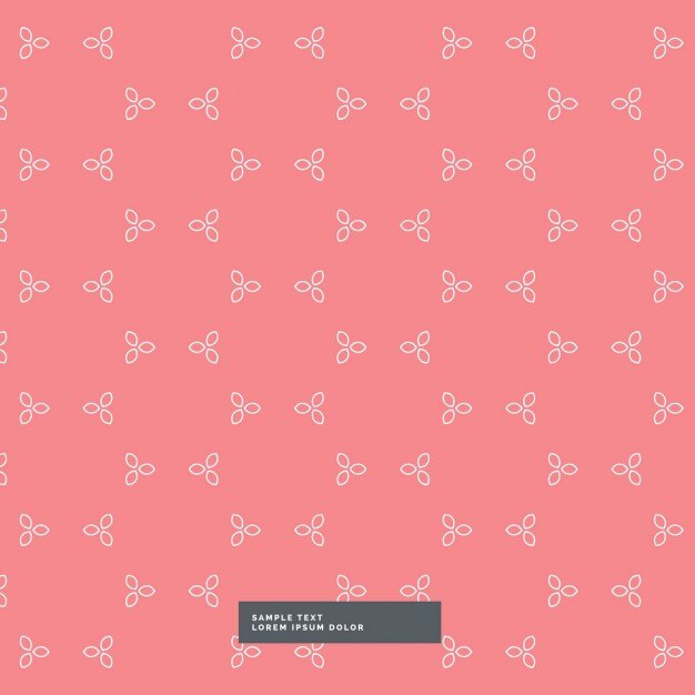 Vettore gratuito carino fiore rosso sfondo pattern