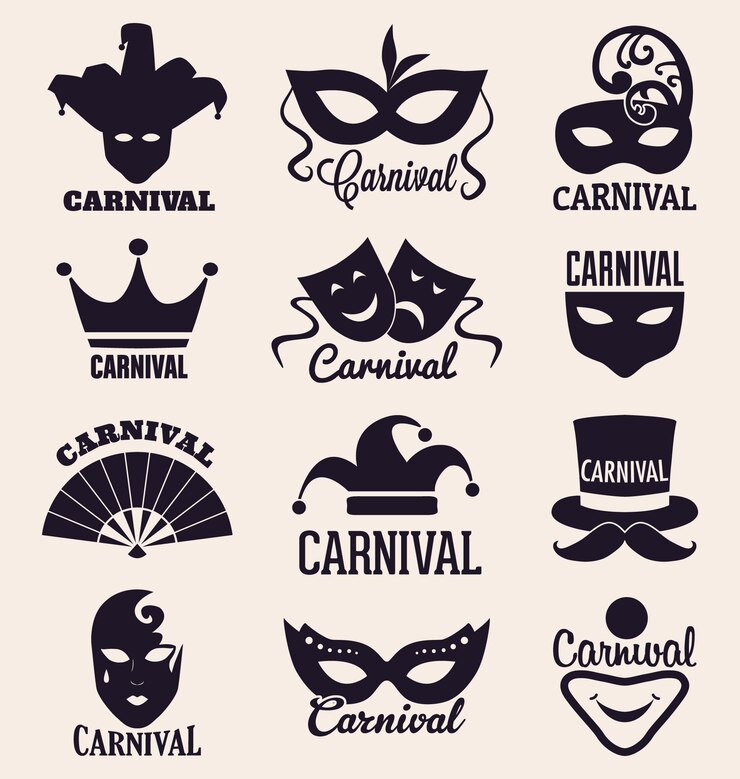 Vettore gratuito carnevale disegna collezione