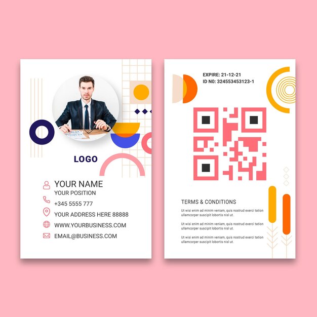 Carta d'identità aziendale di marketing