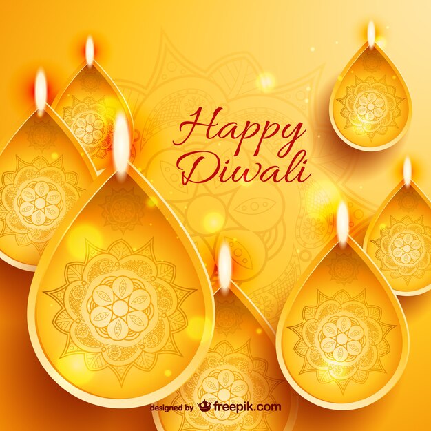 Carta d&#39;oro Felice Diwali