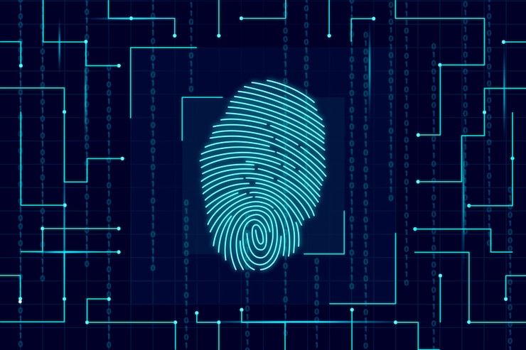 Vettore gratuito carta da parati a impronte digitali al neon