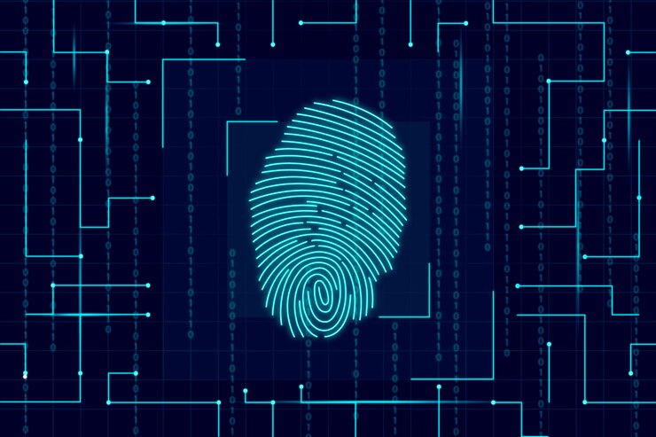 Vettore gratuito carta da parati a impronte digitali al neon