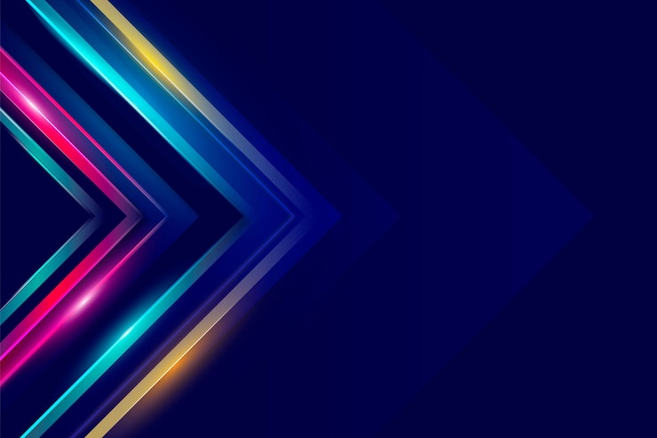 Vettore gratuito carta da parati con luci al neon