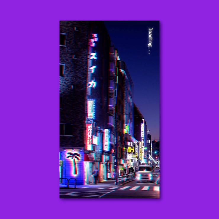 Vettore gratuito carta da parati mobile estetica cyberpunk