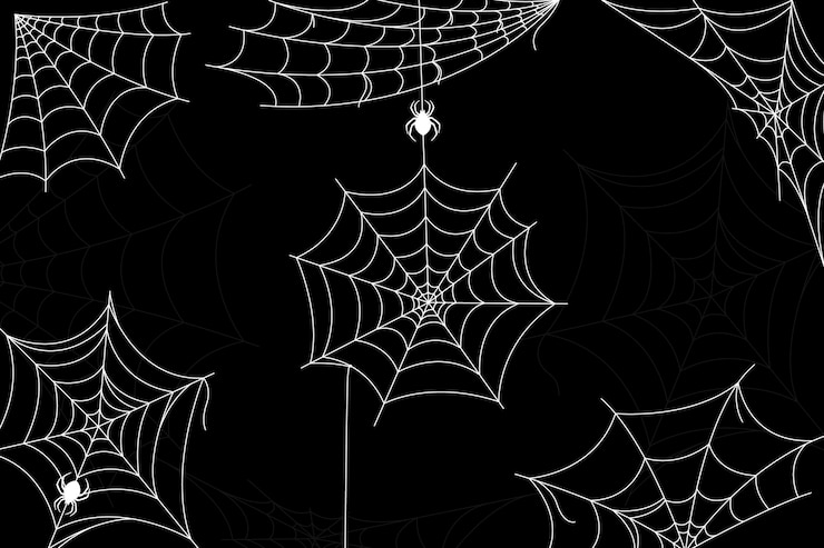 Vettore gratuito carta da parati ragnatela di halloween