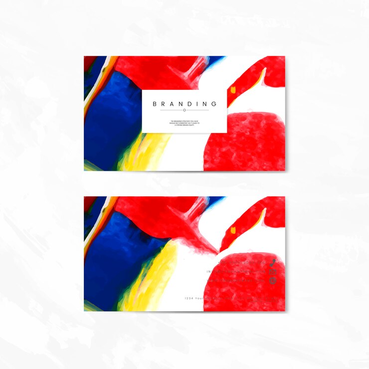 Vettore gratuito carta di branding artistico