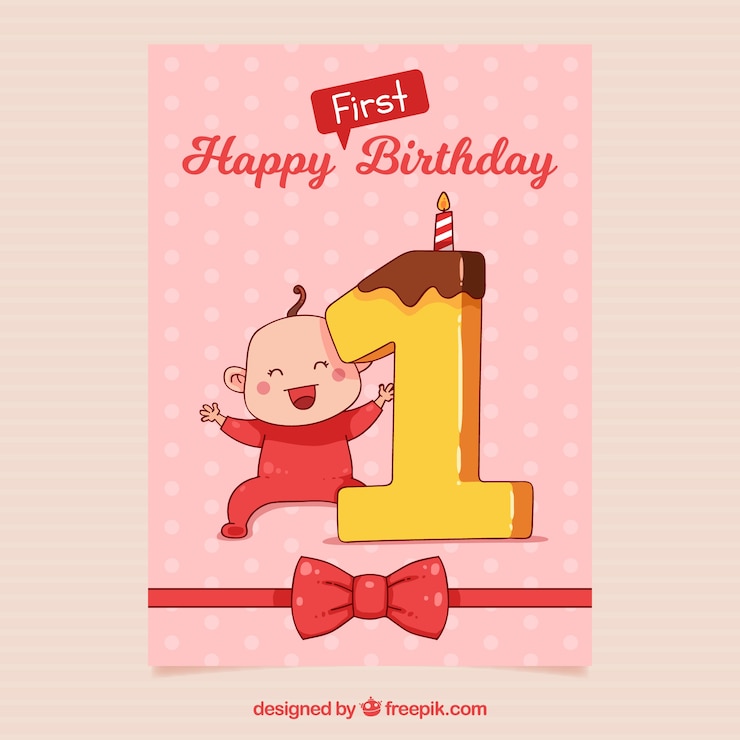 Vettore gratuito carta di compleanno in mano stile disegnato