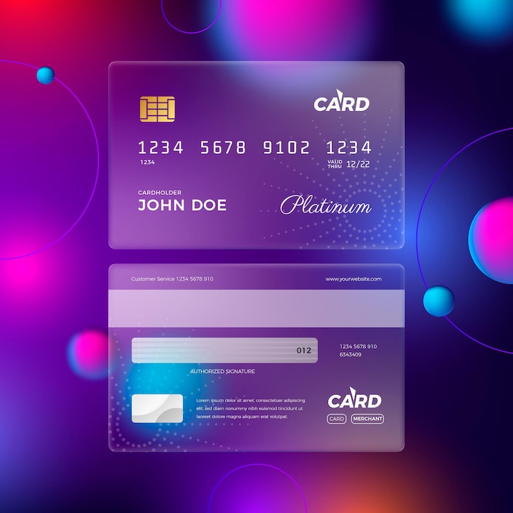 Vettore gratuito carta di credito realistica