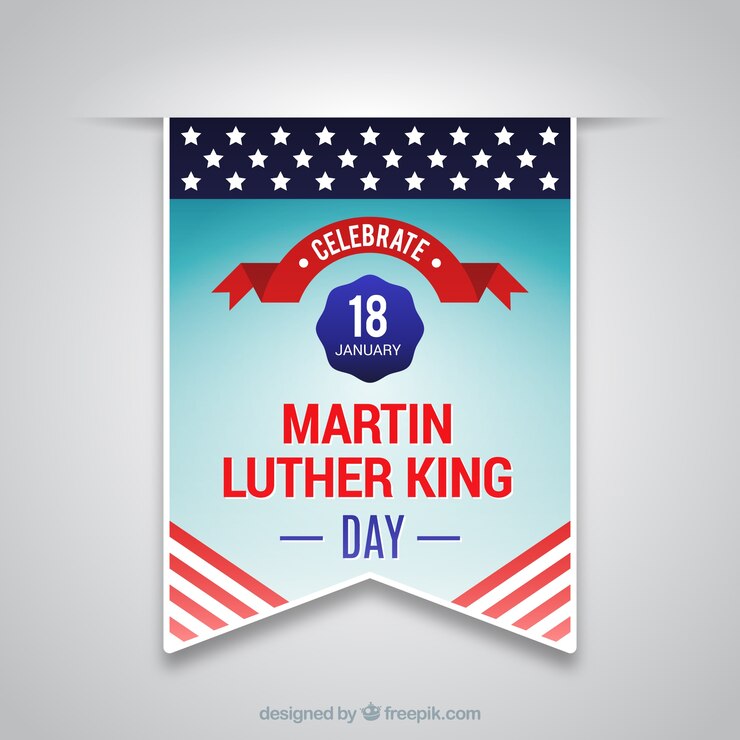 Vettore gratuito carta di martin luther king day