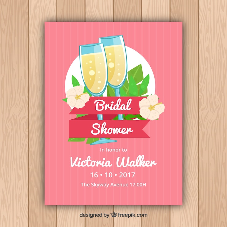 Vettore gratuito carta di partito bachelorette con champagne