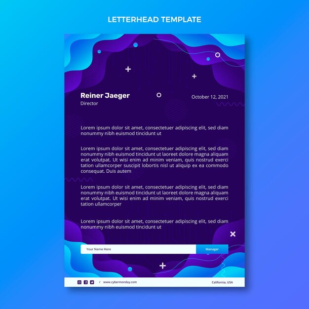 Carta intestata con tecnologia sfumata