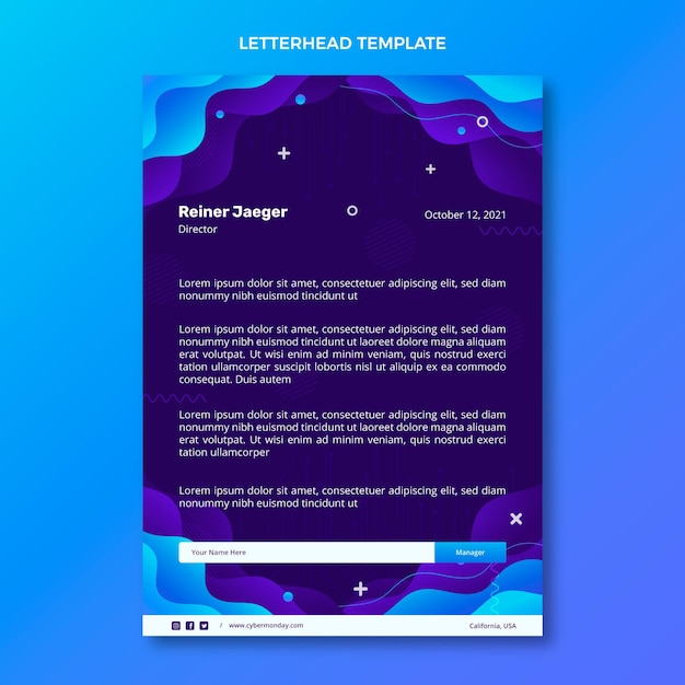 Carta intestata con tecnologia sfumata