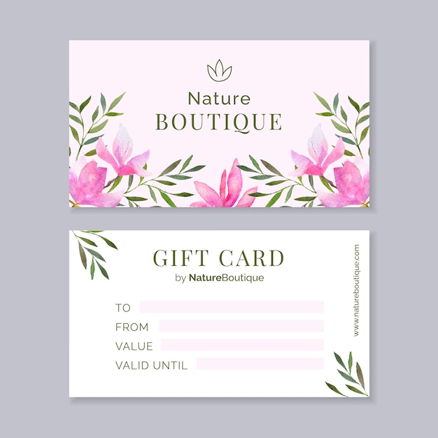 Carta regalo boutique della natura