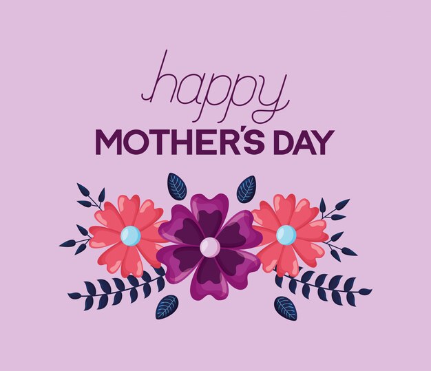 Cartolina d'auguri di felice festa della mamma