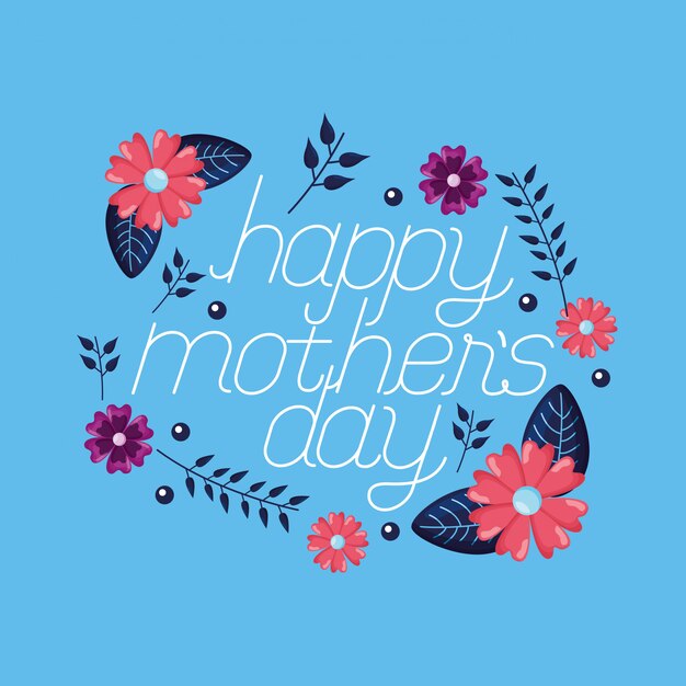 Cartolina d'auguri di felice festa della mamma
