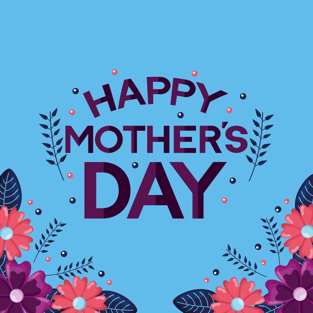 Cartolina d'auguri di felice festa della mamma