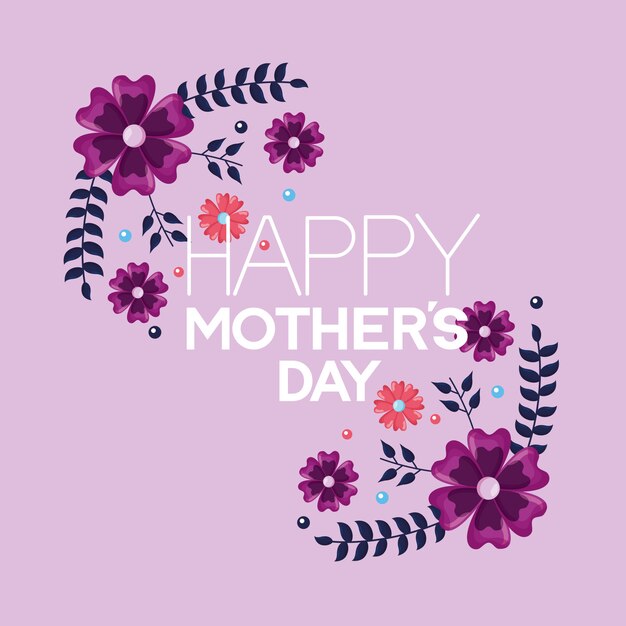 Cartolina d'auguri di felice festa della mamma