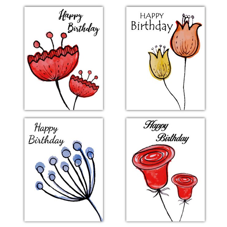 Vettore gratuito cartolina d'auguri floreali acquerello
