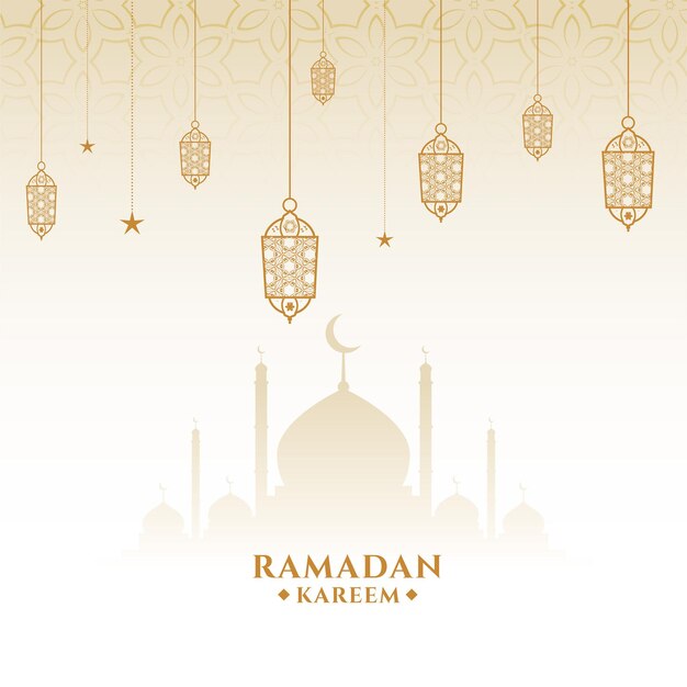 Cartolina d'auguri islamica del ramadan kareem eid