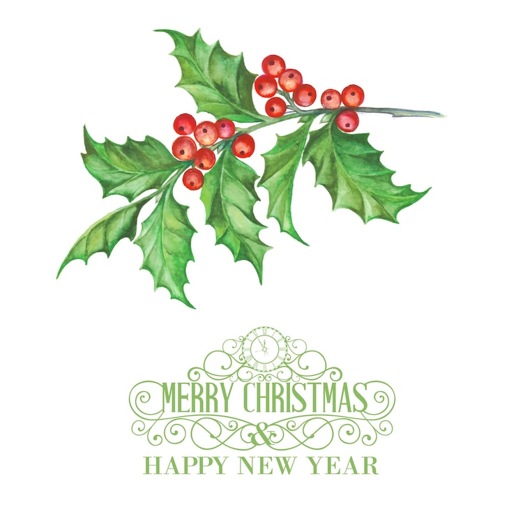 Vettore gratuito cartolina di buon natale. buon anno.