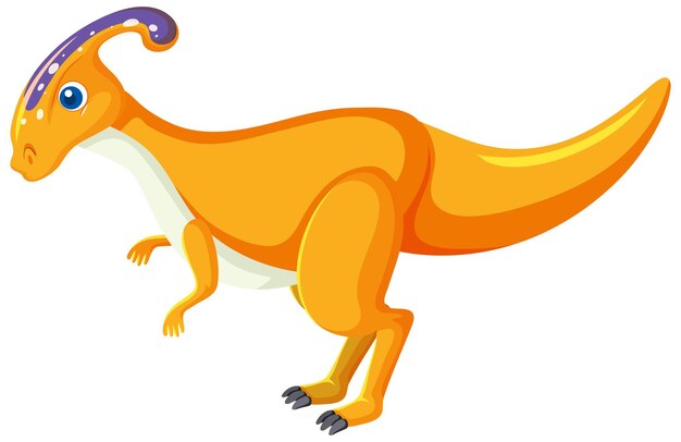 Cartone animato carino dinosauro Parasaurolophus