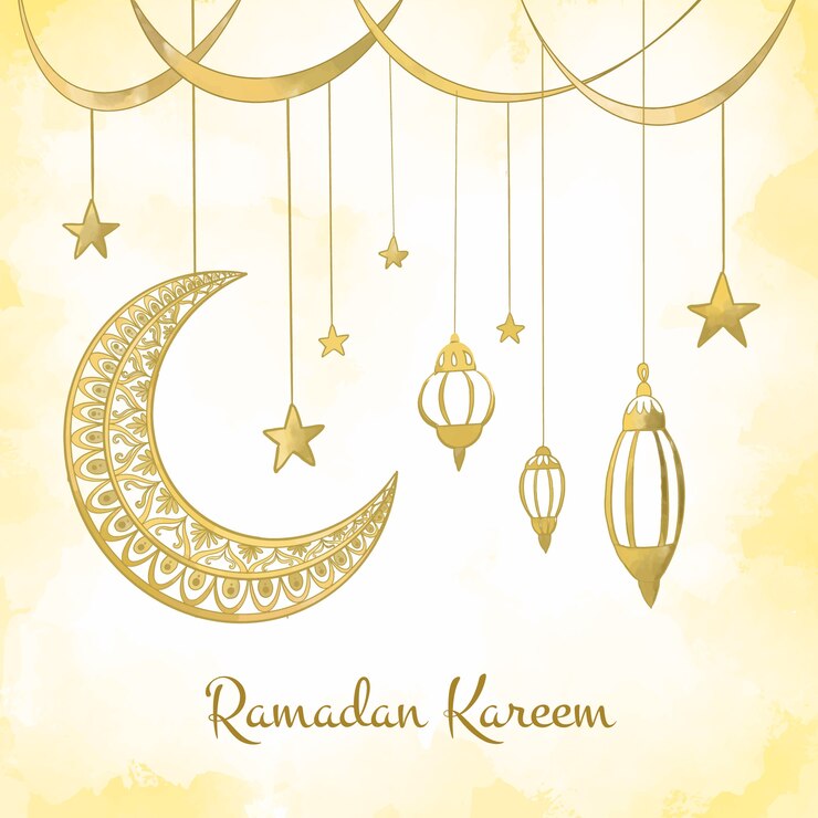 Vettore gratuito celebrazione dell'acquerello del ramadan