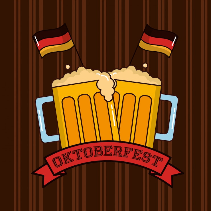 Vettore gratuito celebrazione della oktoberfest in germania
