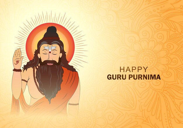 Celebrazione in onore dello sfondo della carta Guru Purnima