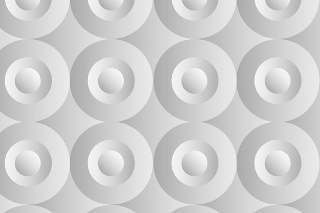 Cerchio 3D disegno geometrico vettore sfondo grigio in stile semplice
