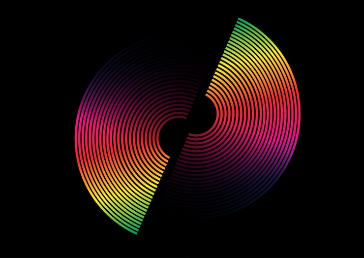 Vettore gratuito cerchio colorato arcobaleno