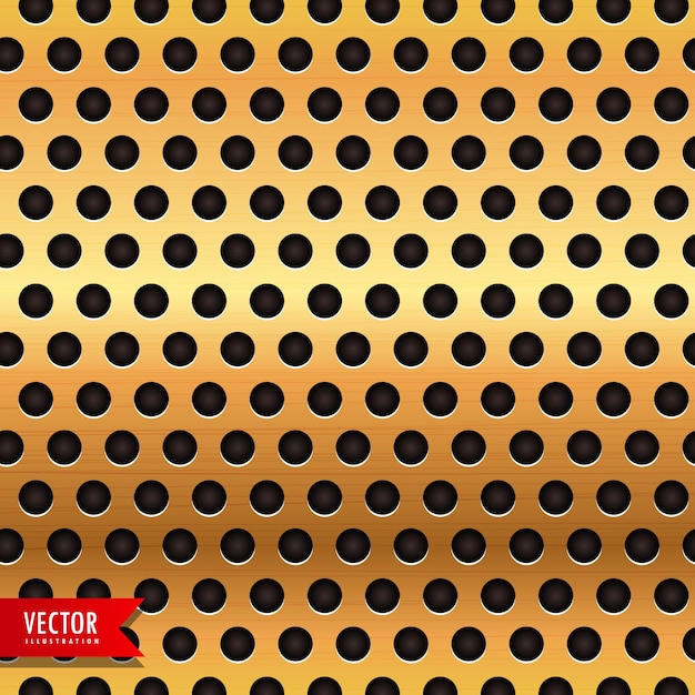 Cerchio d&#39;oro struttura metallica sfondo vettoriale