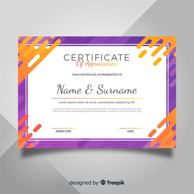 Certificato di apprezzamento