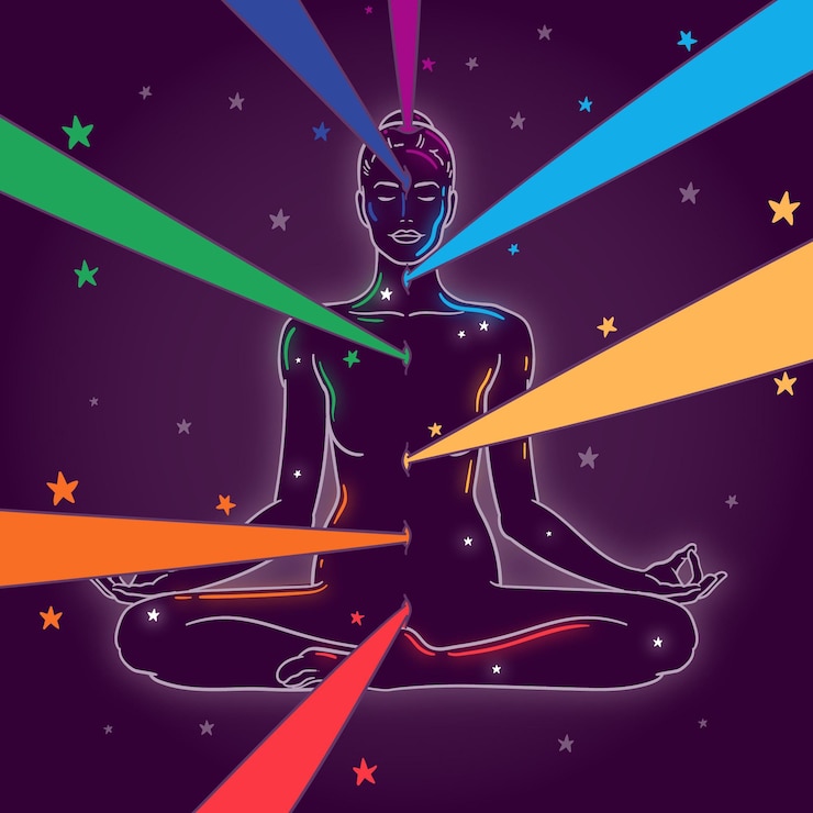 Vettore gratuito chakra concetto mistico