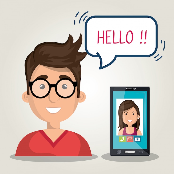 Vettore gratuito chat mobile