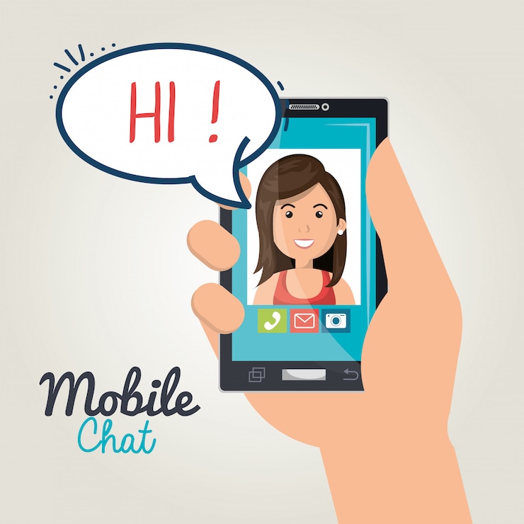 Vettore gratuito chat mobile
