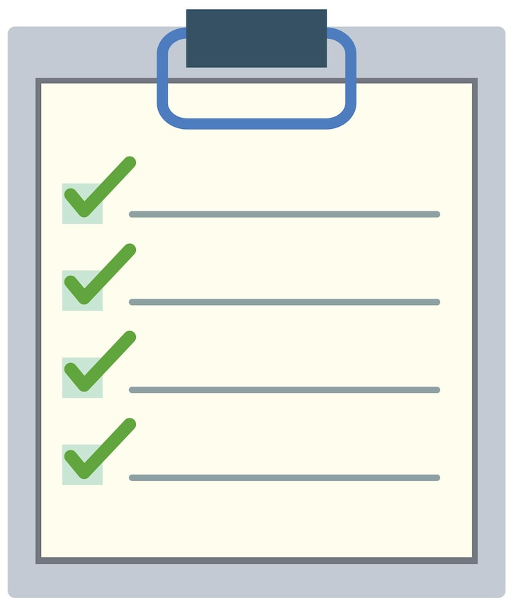 Vettore gratuito checklist on a clipboard illustration